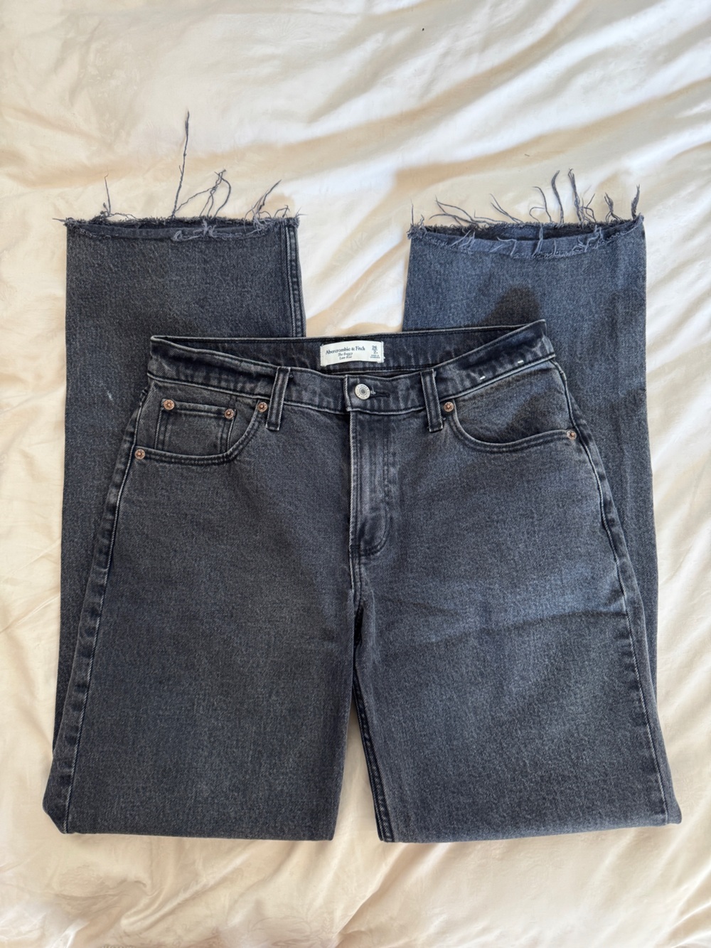 Abercrombie & Fitch low rise baggy jeans black 26/2R